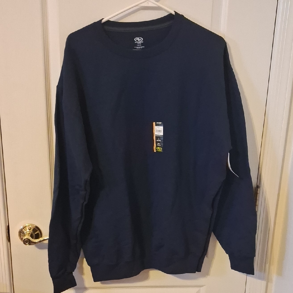 Athletic Works Men's Deep Blue Crewneck Sweatshirt Size L